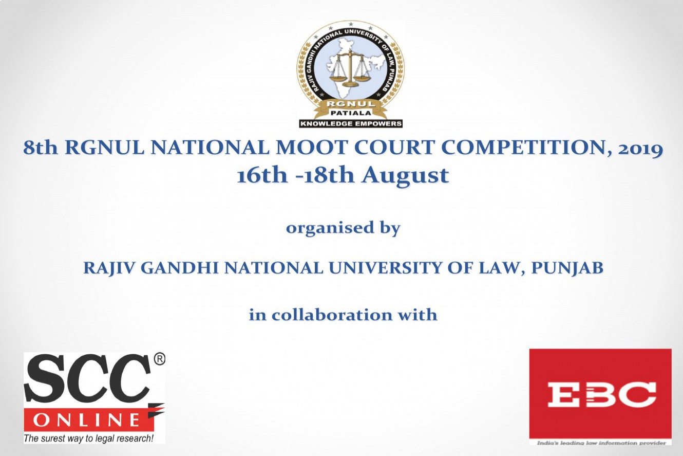 8th RGNUL National Moot Court Competition, 2019 | SCC Times