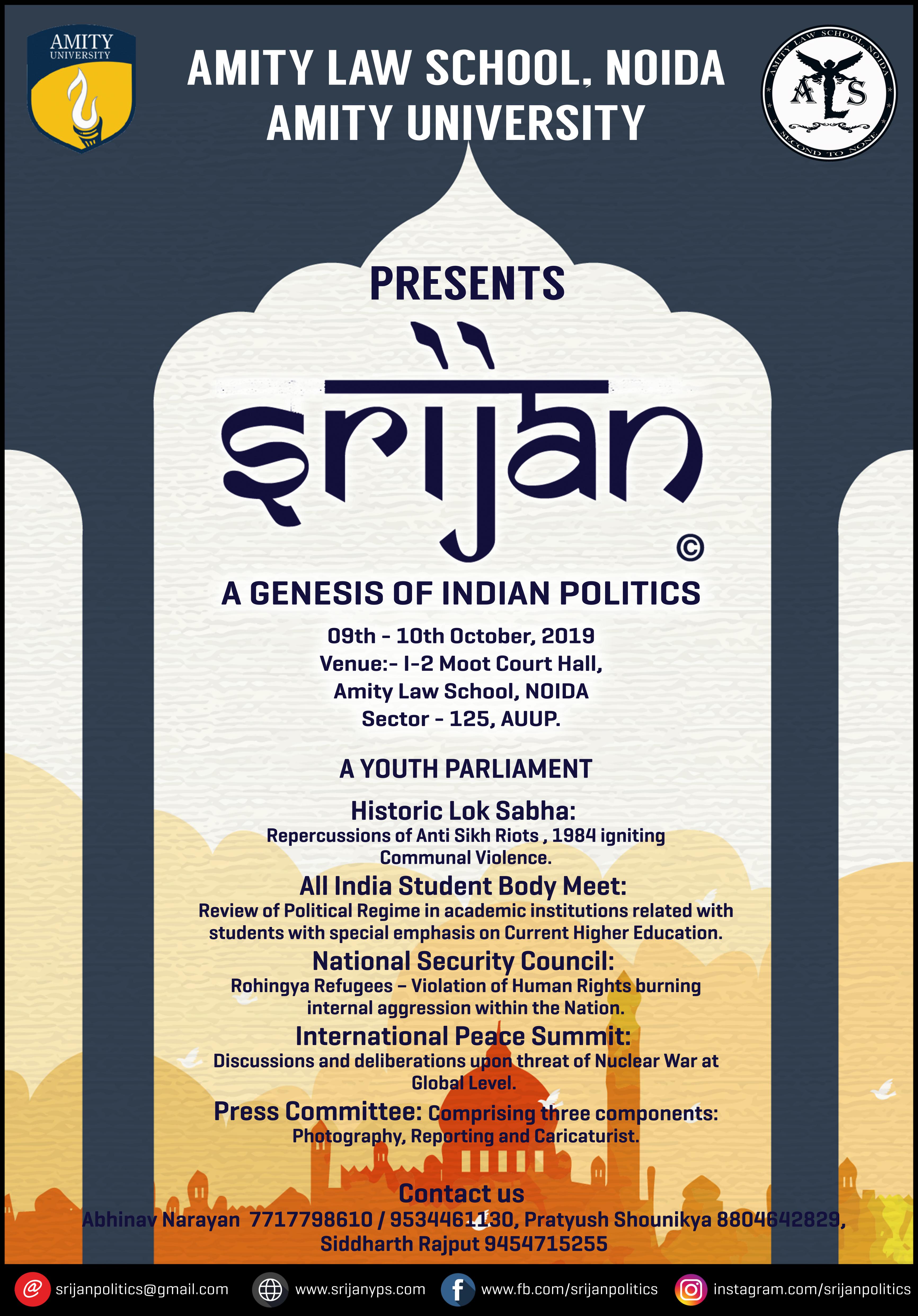 ALS Noida | 3rd Edition of Srijan – Youth Parliament | SCC Times