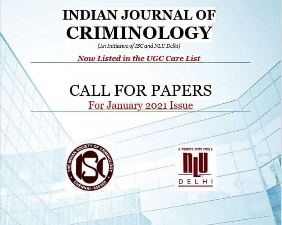 Call For Papers | Indian Journal Of Criminology | SCC Times