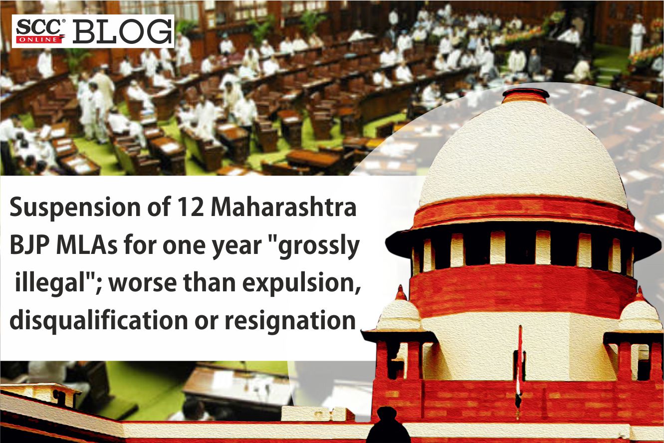 Suspension Of 12 Maharashtra BJP MLAs For One Year "grossly Illegal ...