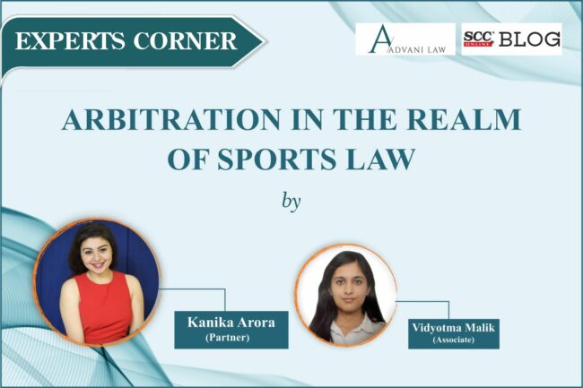 Arbitration In The Realm Of Sports Law | SCC Times