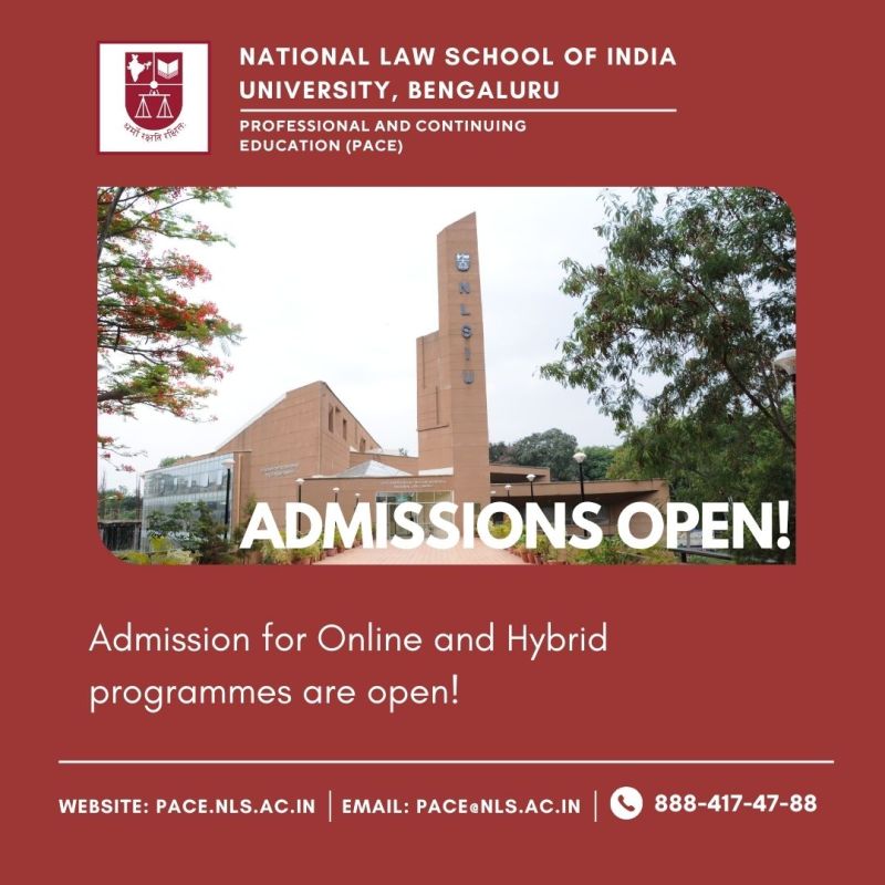 NLSIU | Admission Open For Online And Hybrid Programmes 2022-2023 | SCC ...