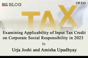 input tax credit