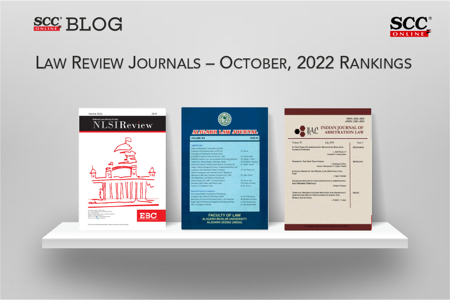 SCC Online Law Review Rankings October 22
