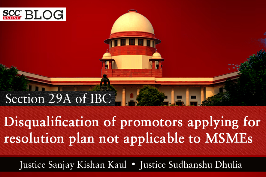 Section 29A Of IBC - Disqualification Of Promotors Applying For ...