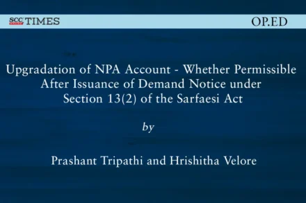 Upgradation of NPA Account