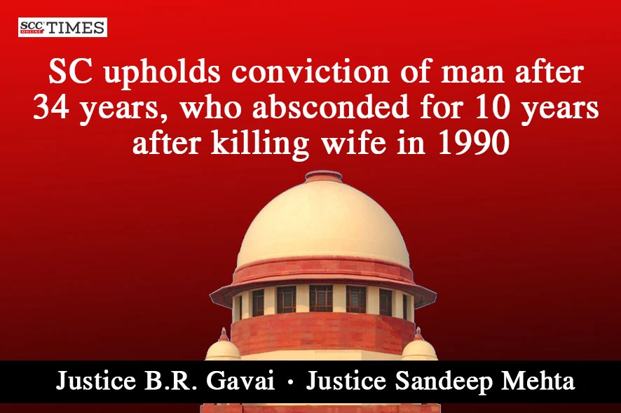 husband's conviction after killing wife in 1990