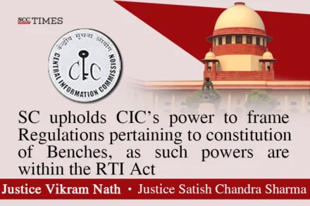 CIC power to constitute benches