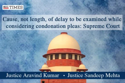 cause of delay condonation of delay plea supreme court