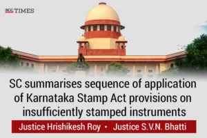 Karnataka stamp act provisions sequence of application