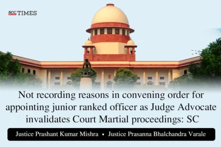 non recording reasons appointment junior ranked officer Judge Advocate