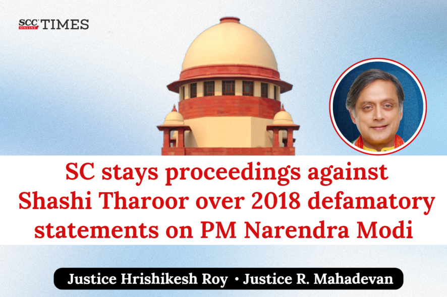 shashi tharoor 2018 defamatory statements against PM Modi