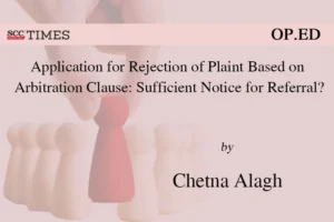 Plaint Based on Arbitration Clause