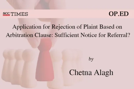 Plaint Based on Arbitration Clause