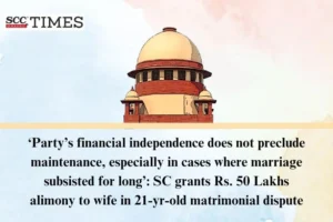 Financial independence in alimony