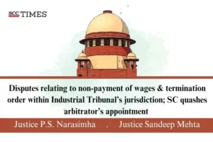 Disputes on wage payment and termination order