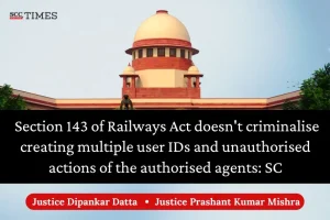 S. 143 Railways Act multiple User ID