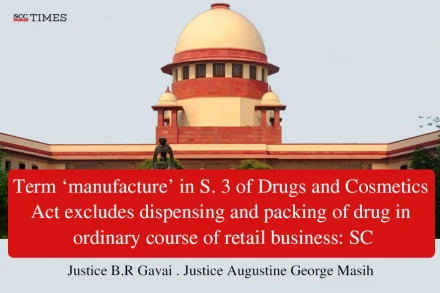 drugs and cosmetics manufacture