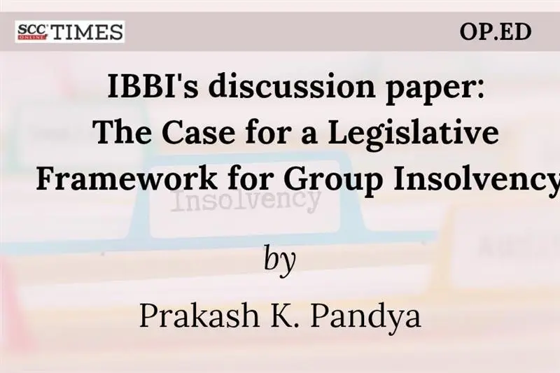 Legislative Framework for Group Insolvency